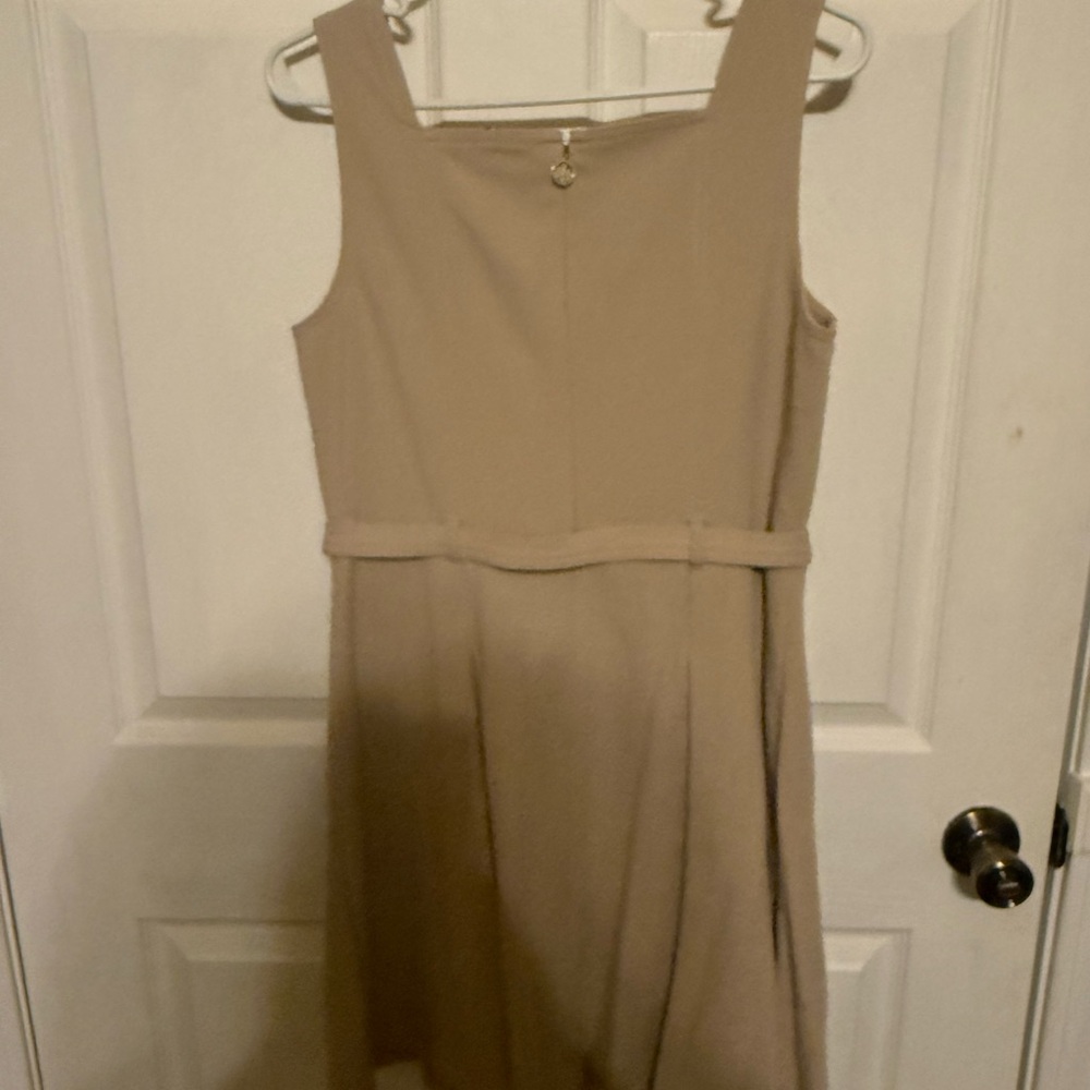 Tommy Hilfiger Beige Button-Front Tie-Waist Mini Dress - Picture 4 of 6